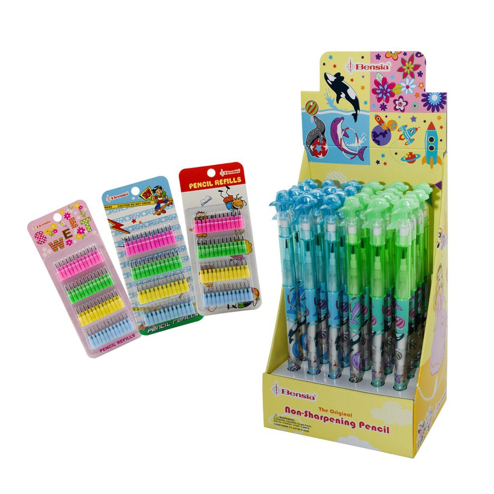 

HOT SALE PAKET Bensia Pensil Susun Dolphin PART-RJ 24 pc GET 3 SET REFILL PENSIL SALE!!!