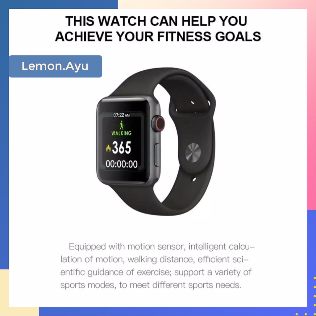 T500 T55 Smartwatch Sports Waterproof Fitness Tracker Heart Monitor Bluetooth Jam Tangan Pintar