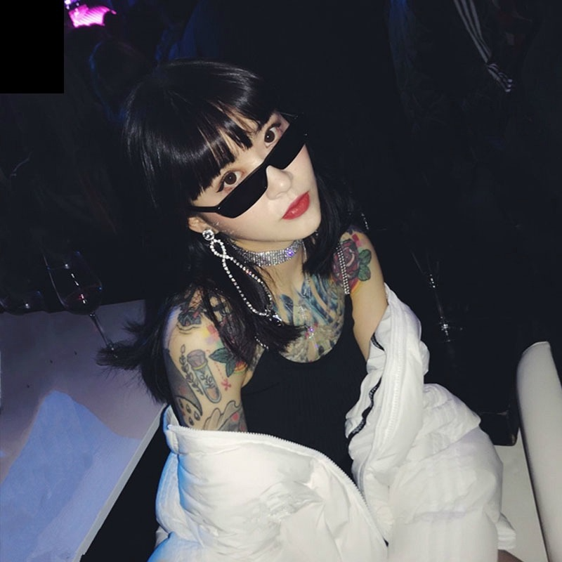 (YUZHU) COD Gaya Korea Kacamata Kucing Mata Kecil Fashion Wanita Kacamata Retro