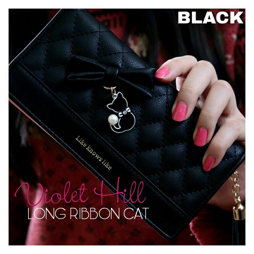 Long Cat Wallet Dompet Ribbon Aleesha - Pita Kucing GB2 NR