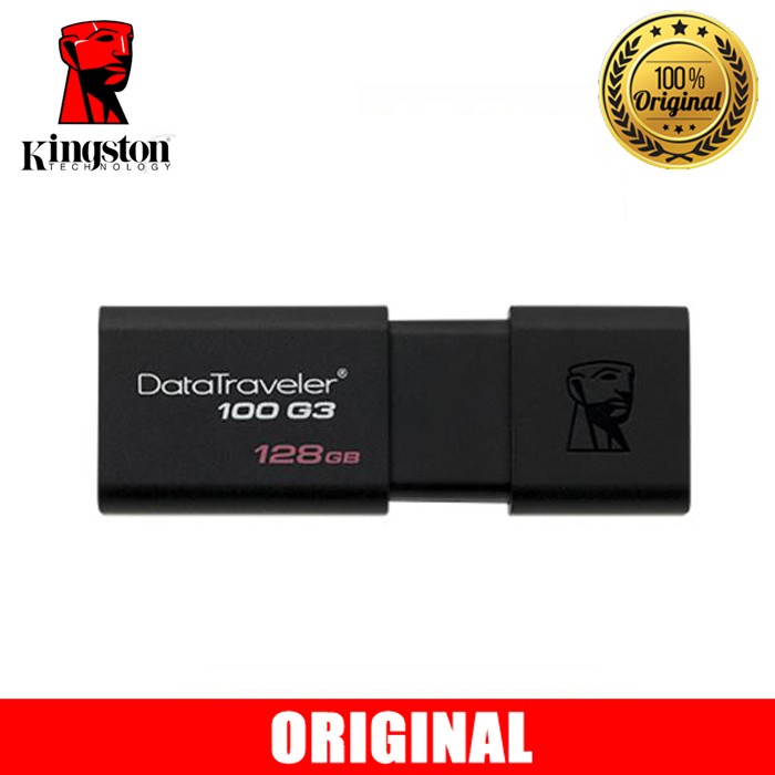 Flashdisk Kingston Data Traveler DT100G3 128 GB USB 3.0 Original  garansi resmi 5 tahun