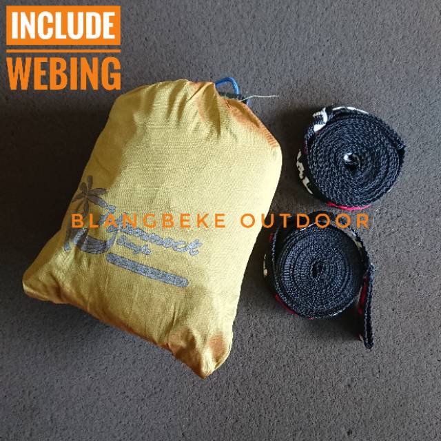 Hammock DOUBLE - HAMMOCK SINGLE traveling include webbing