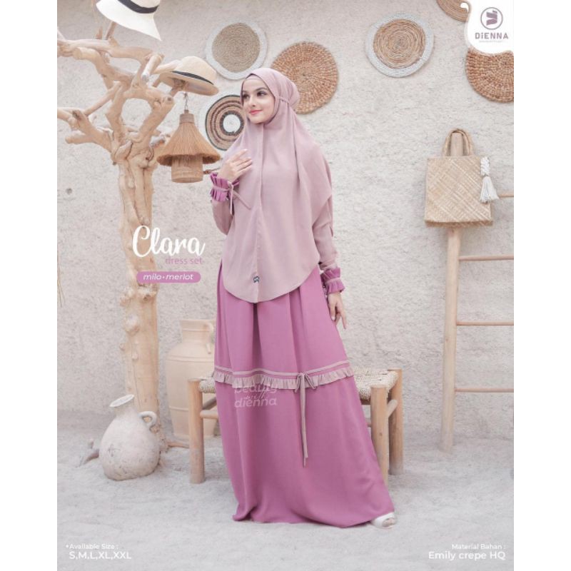 GAMIS DIENNA CLARA SERIES GAMIS SET SYARI ORI DIENNA GAMIS BRANDED ORIGINAL