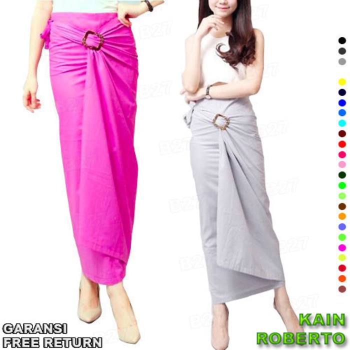 Rok Lilit Instan Polos B132 Bahan Roberto Include Gasper Ring Belt Shopee Indonesia