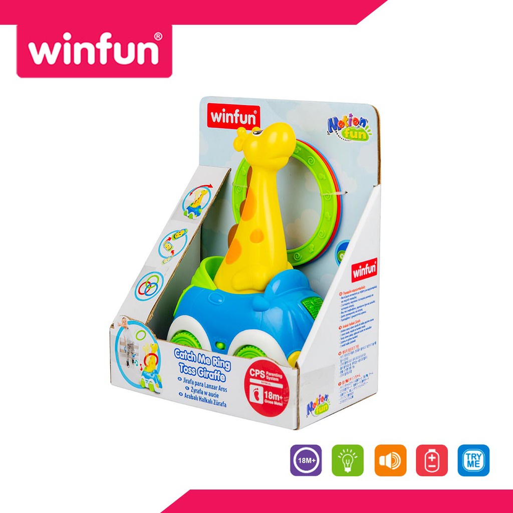 WINFUN Catch Me Ring Toss Giraffe W001001 - Mainan Edukasi Anak Bayi