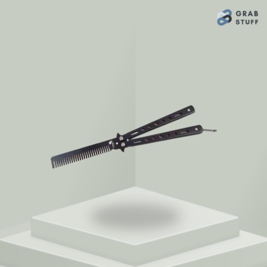 Sisir Besi Butterfly Balisong Training Knife CS GO / Sisir Besi Lipat Butterfly Knife Training Balisong Trick Benchmade / Balisong Sisir Stainless Steel Balisong Pisau Lipat / Sisir Besi Lipat Balisong Murah Unik Kuat Tahan Pukul / Sisir Besi Balisong