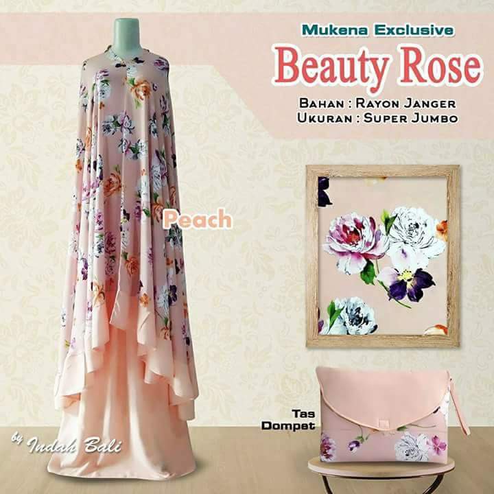 Mukena beauty rose peach