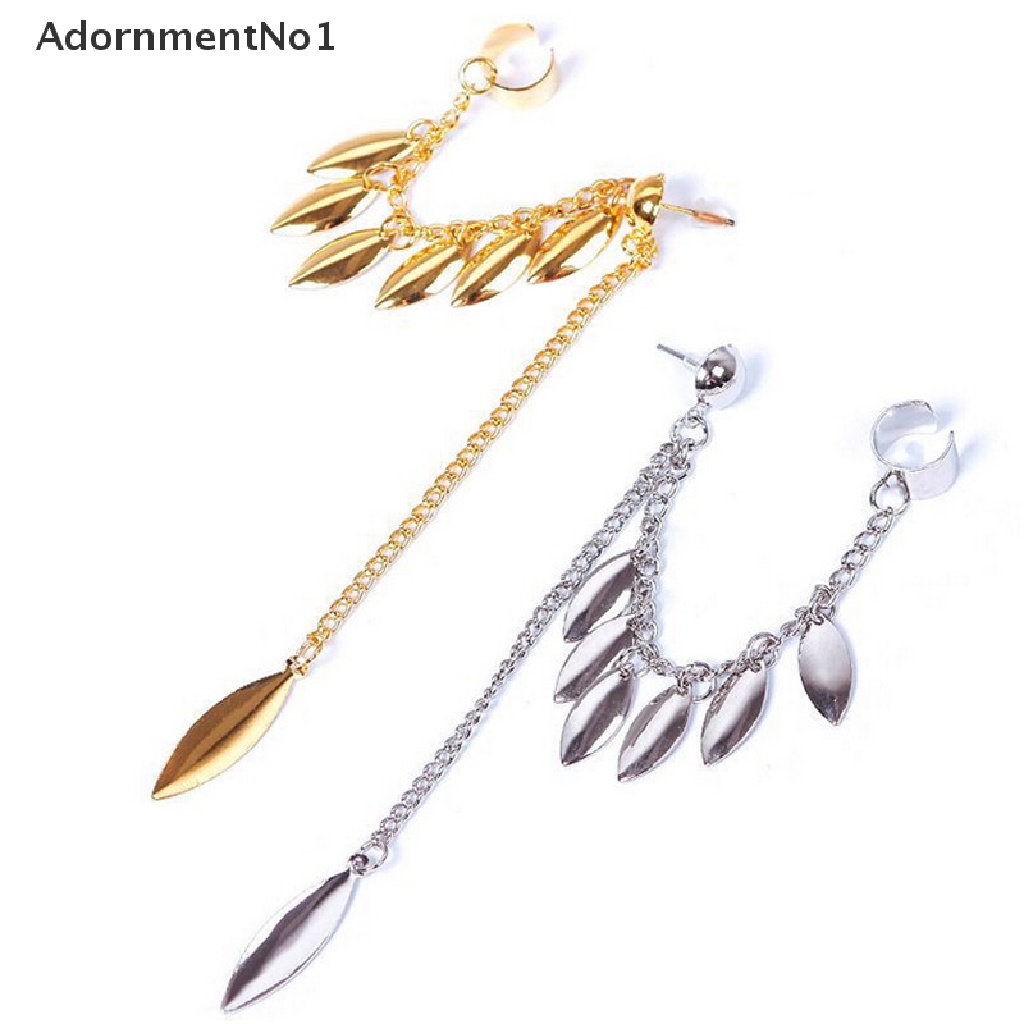 [AdornmentNo1] 1 Pcs Leaf Tassel Chain Ear Cuff Gothic Punk Ear Clip Earring Women Fashion Jewelry [new]