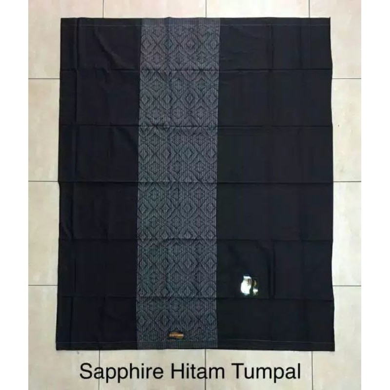 Sarung Sapphire Hitam Polos Tumpal Pria Dewasa