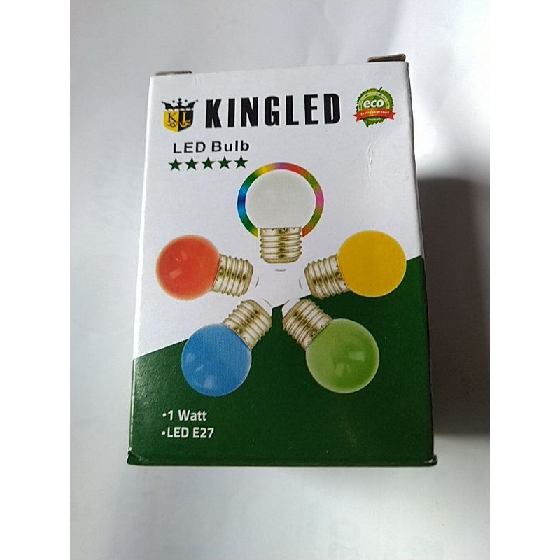 Lampu Bola Lampu Bohlam LED 1 watt 1w Warna Warm White