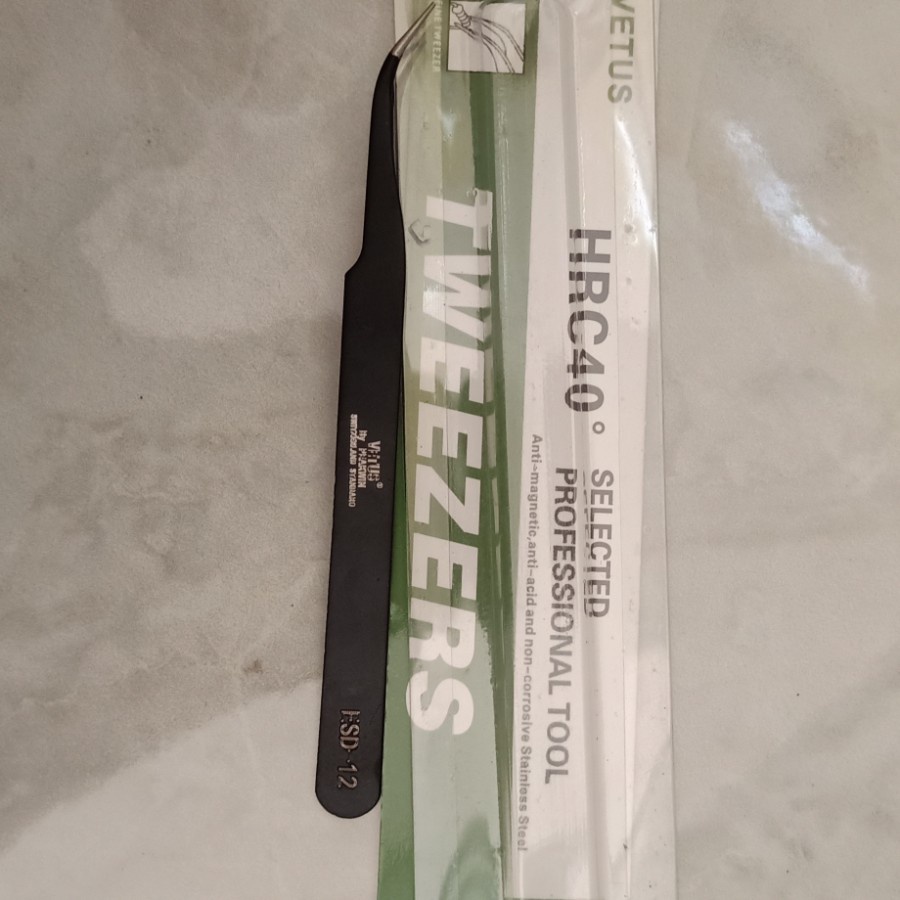 PINSET VETUS ESD 12 PINSET BENGKOK PINSET BENGKONG PINSET VETUS HITAM