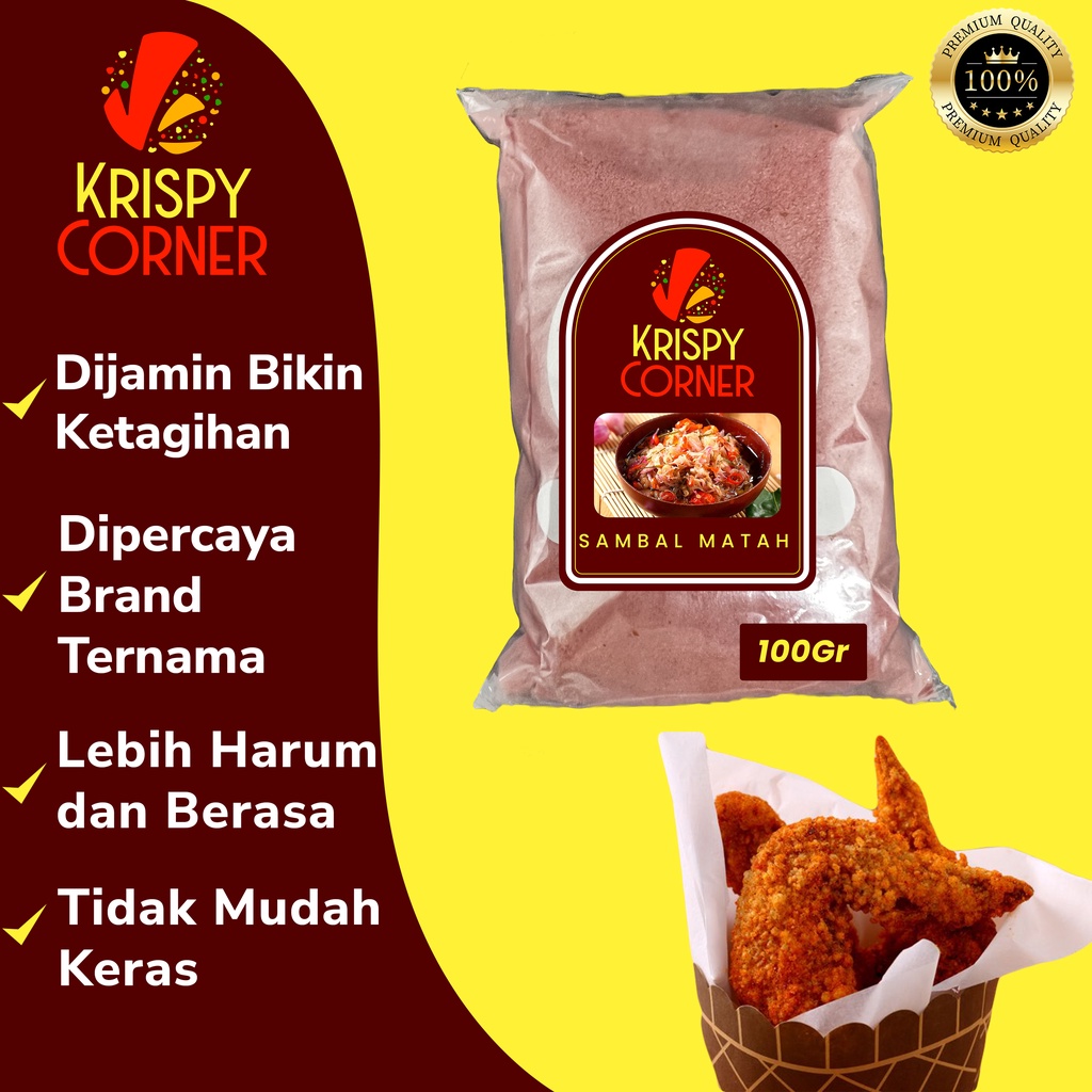 

Premium Bumbu Tabur Rasa Sambal Matah 100gr Bubuk Tabur Aneka Rasa Cabe Sambal Matah Powder 100gr