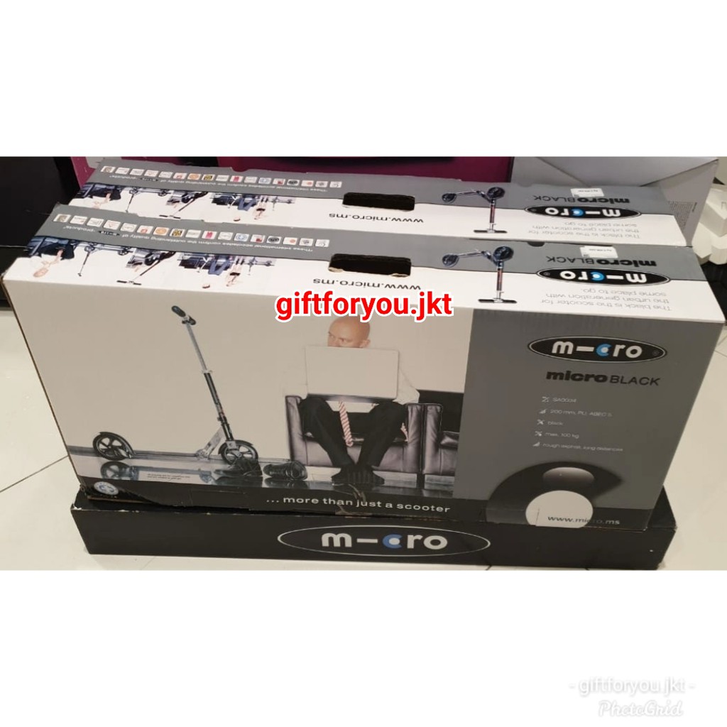 Micro Black Adult Scooter Mainan Skuter Otopet Olahraga Outdoor Dewasa Original