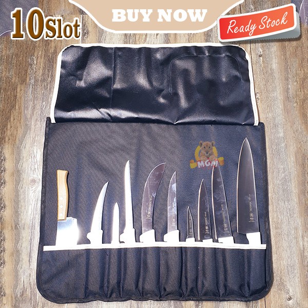 Tas pisau jinjing Knife Bag Chef Bag 10 Slot rumah pisau set dapur