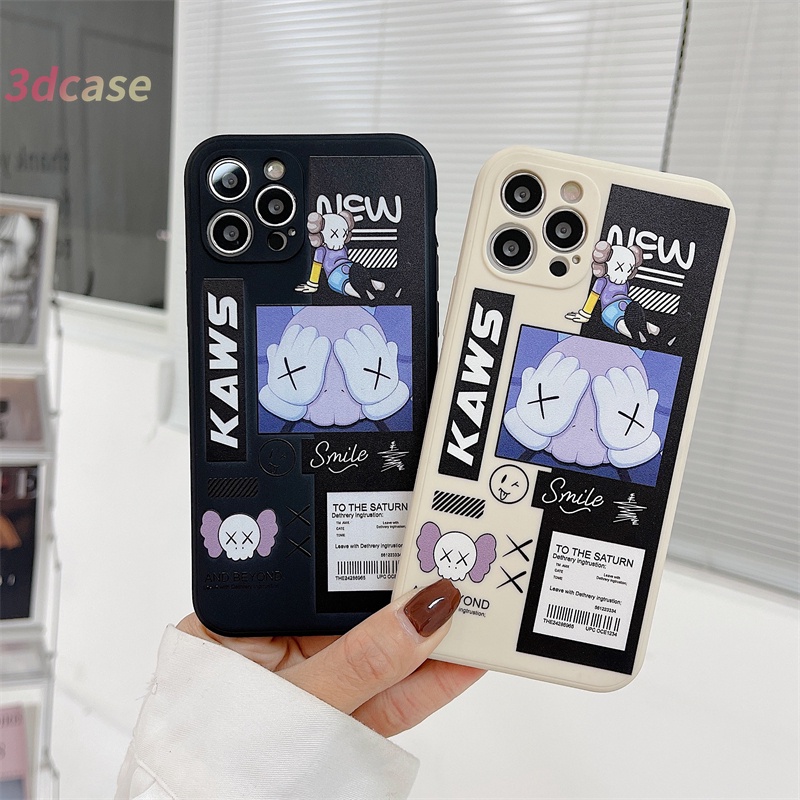 Case Realme C11 2021 C21Y C15 C21 C25 C20 C3 C12 C25S 5 5S 5i C17 7i C1 C25Y C2 C3i 6i C20A realme Narzo 20 10 10A 20A 30A A54 A15 A16 A9 A5 A7 A5S A95 A53 A33 Y12 Y20 A12 Pretty KAWS Bear Silicone Case
