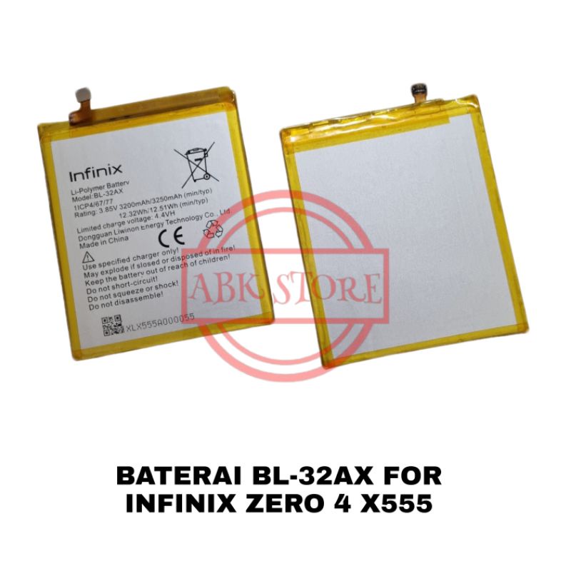 BATRE BATERAI BATTERY INFINIX ZERO 4 X555 BL-32AX ORIGINAL