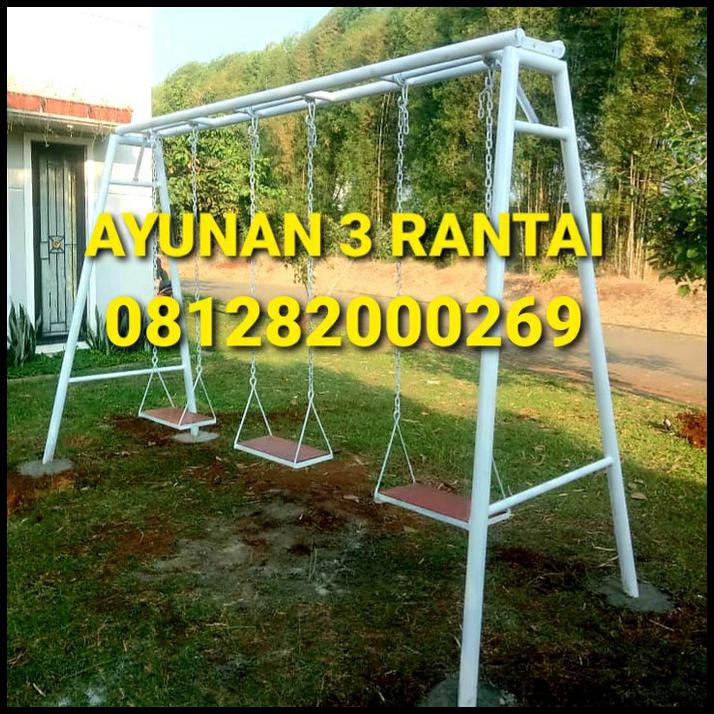 Ayunan Besi. Ayunan Rantai 3 Bangku. Gratis Ongkir Jabodetabek