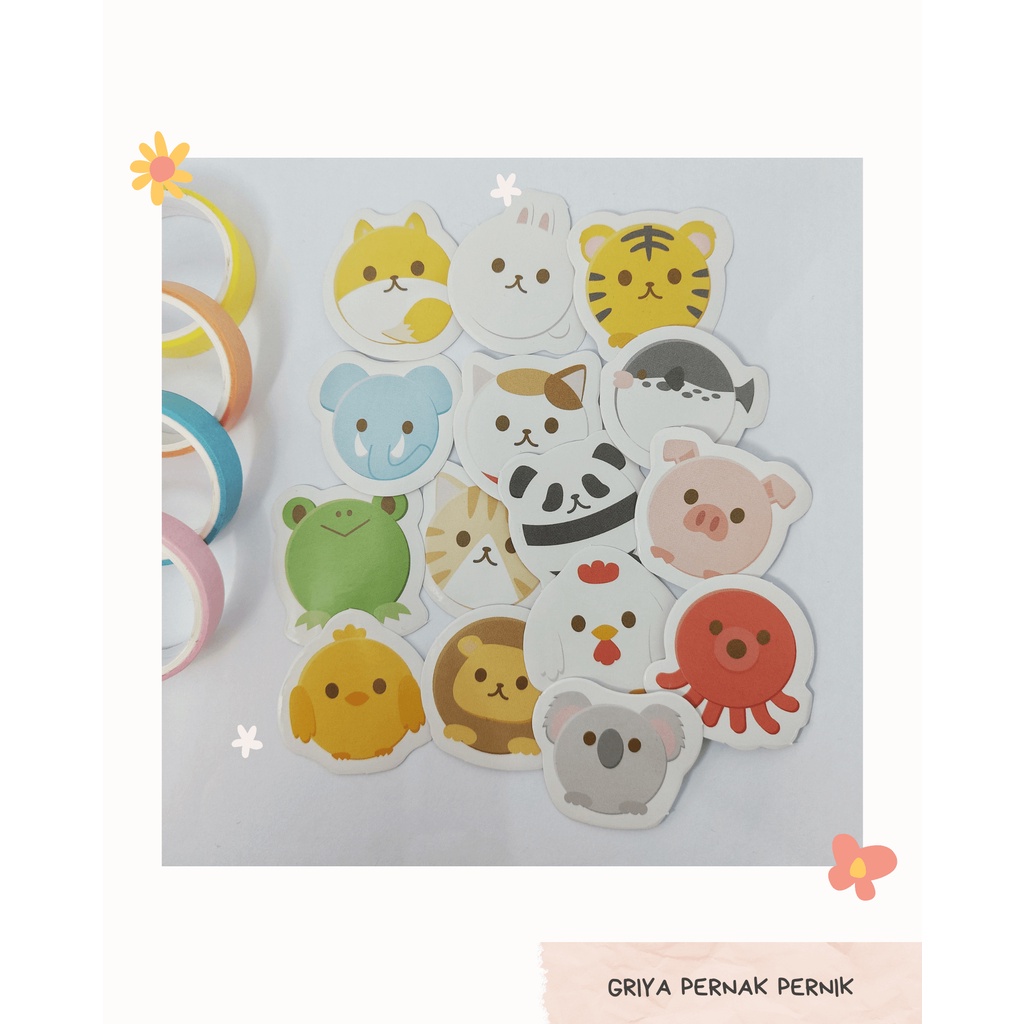 

Pernak Pernik - Stiker Deco Lucu Cute Animal | Stiker Aesthetic Jurnal Scrapbook