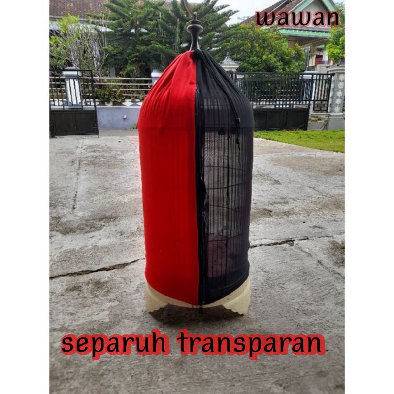 krodong kapsul kerodong lovebird kombinasi transparan