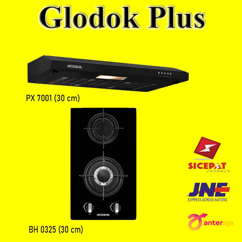 PAKET PROMO MODENA Kompor Gas dan Penghisap BH 0325 + PX 7001 Cooker Hood