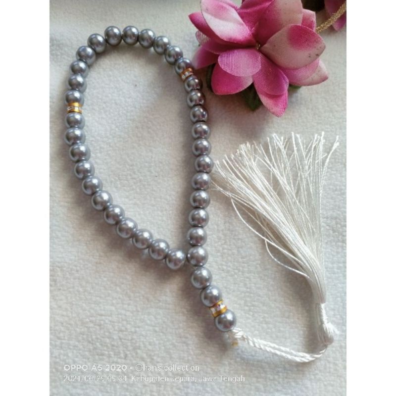 tasbih mutiara premium isi 33 butir/tasbih mutiara turki/tasbih murah/oleh2 haji dan umroh