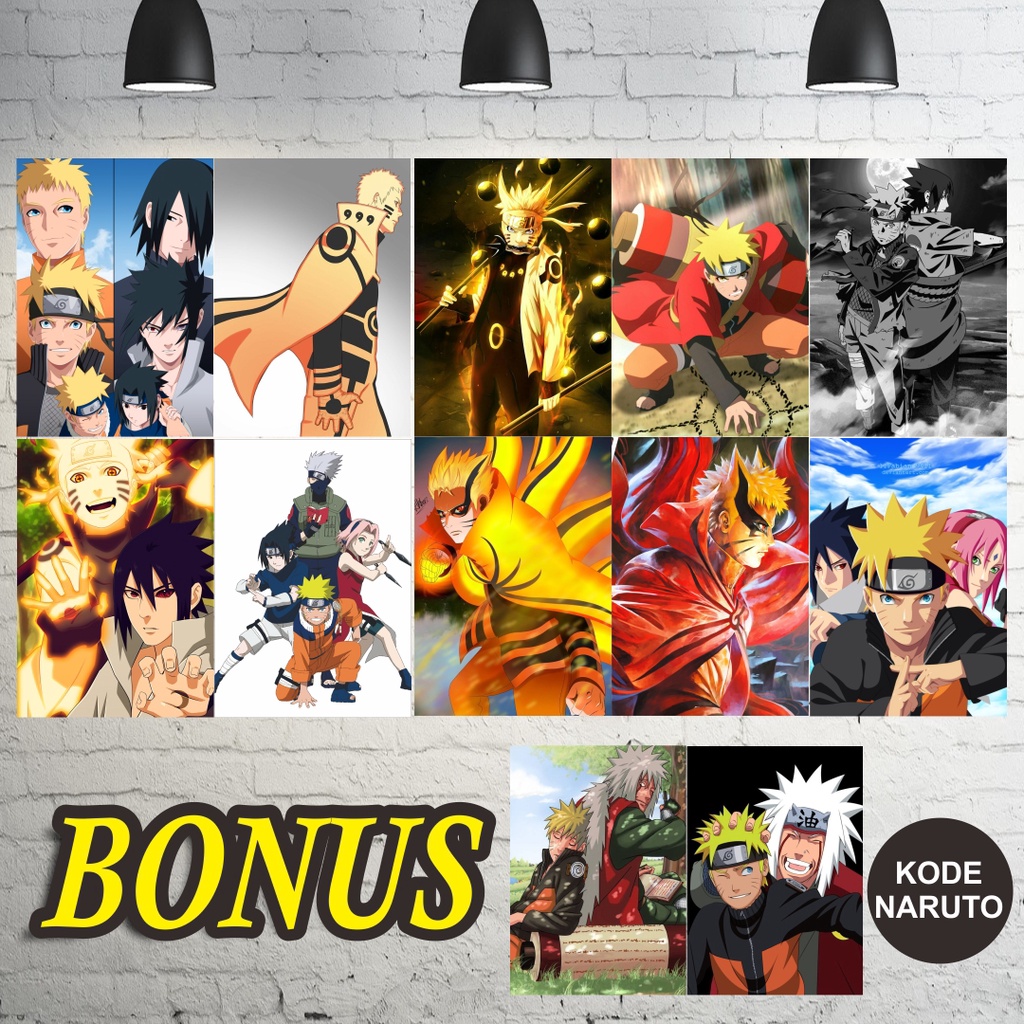 POSTER ANIME Naruto | Hiasan Dinding Aesthetic 10 Poster + Bonus TERMURAH-1