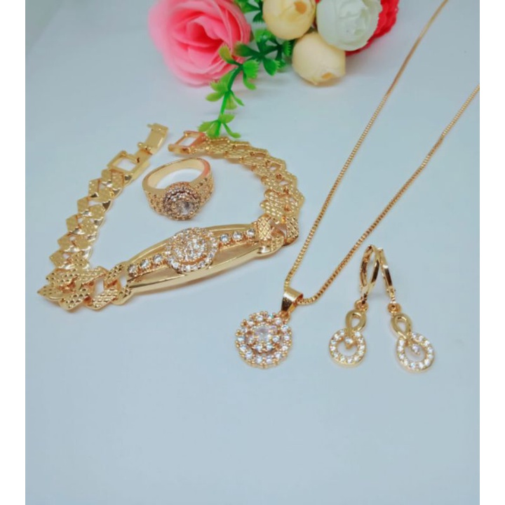 Satu set full perhiasan lapis emas 24 K terbaru