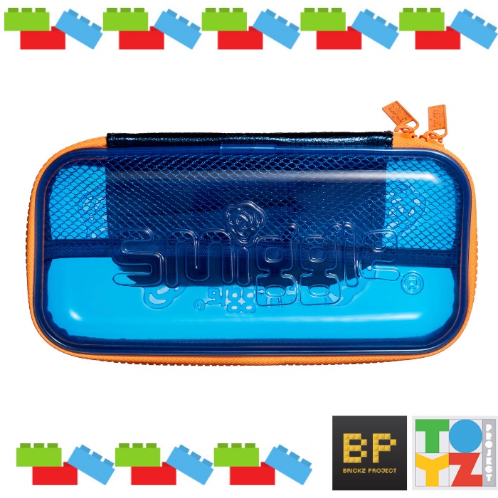 Smiggle Pencil Case Hardtop SML See Thru Squig Blue TP Bali Original