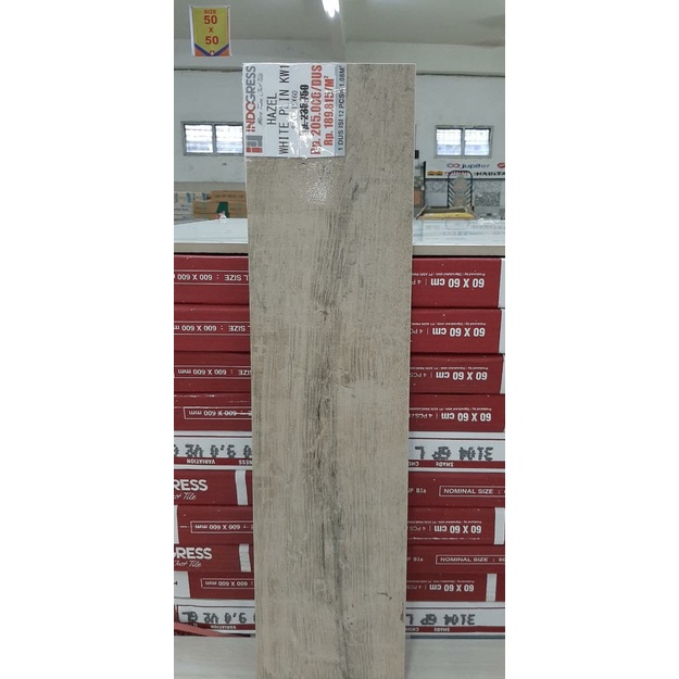 GRANIT INDOGRESS HAZEL WHITE PLIN 15X60 KW1 MOTIF KAYU