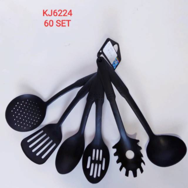 Jual Alat Masak Spatula 6 Set Hitam Spatula Plastik Shopee Indonesia