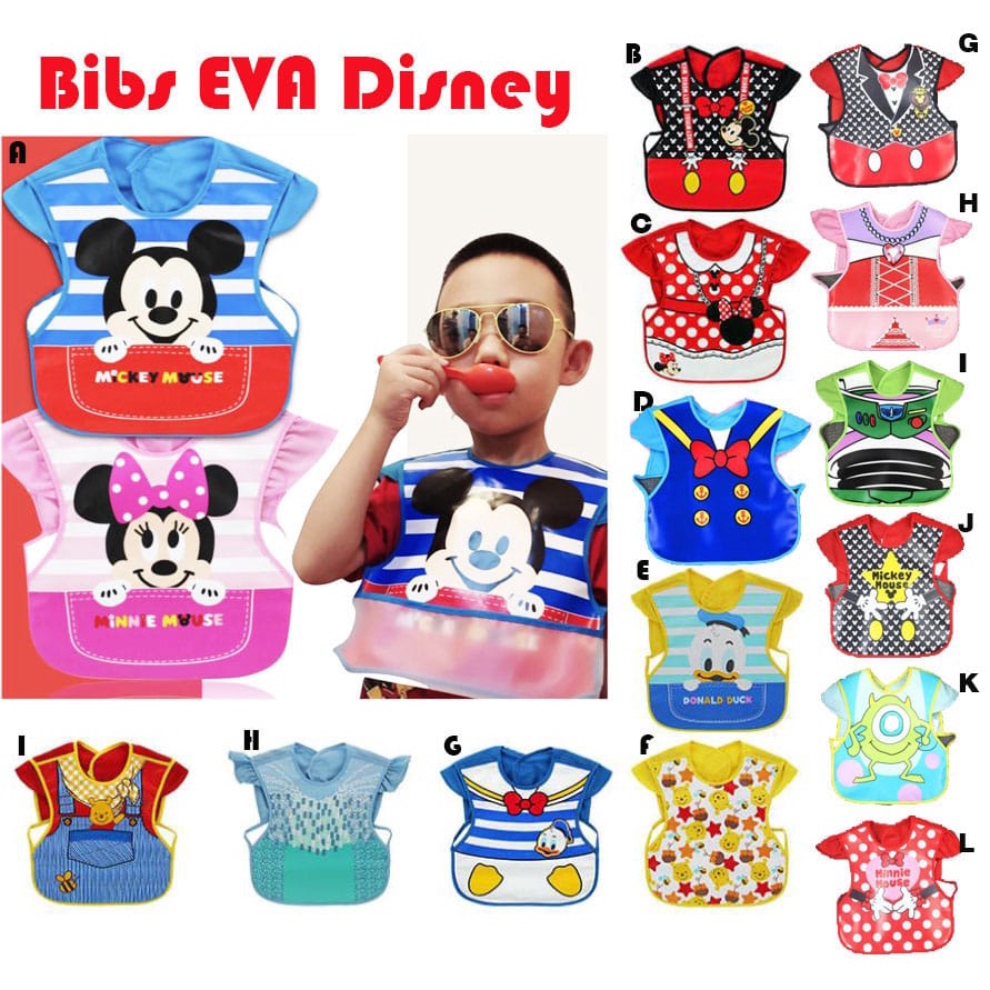 Bibs Eva Disney Waterproff 5444-2 Celemek Makan Anak