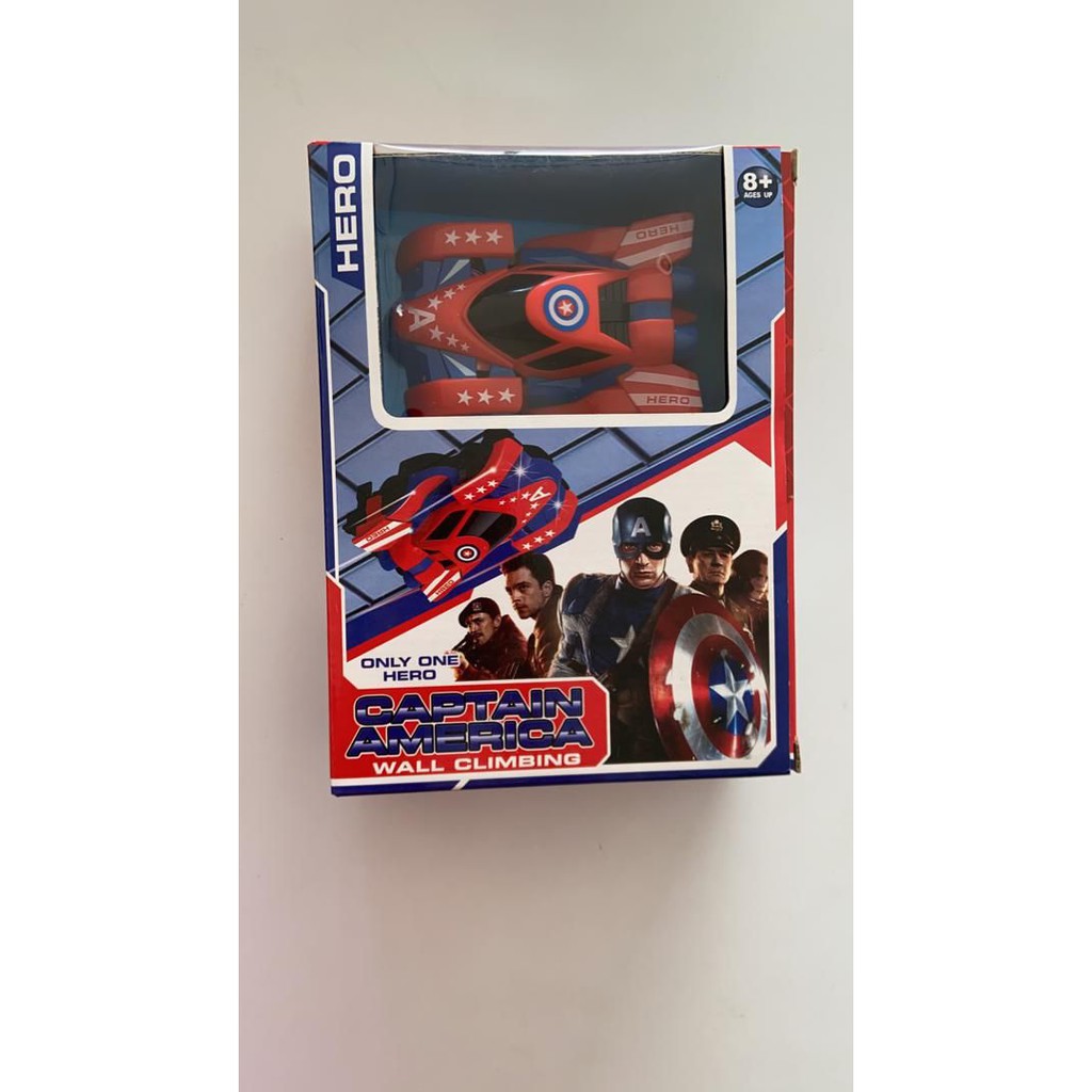 MAINAN ANAK MOBIL REMOTE CONTROL WALL CLIMBING CAPTAIN AMERICA