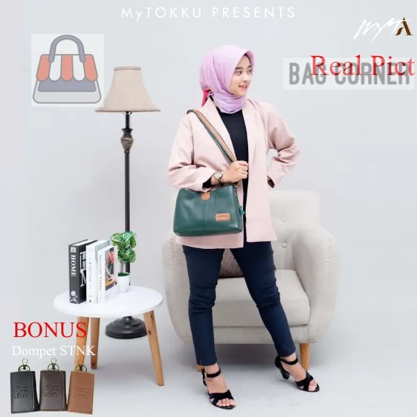BagCorner - Tas Cewek Kekinian Terbaru Tas Selempang Wanita Kulit Asli Lokal Premium Original Alona 