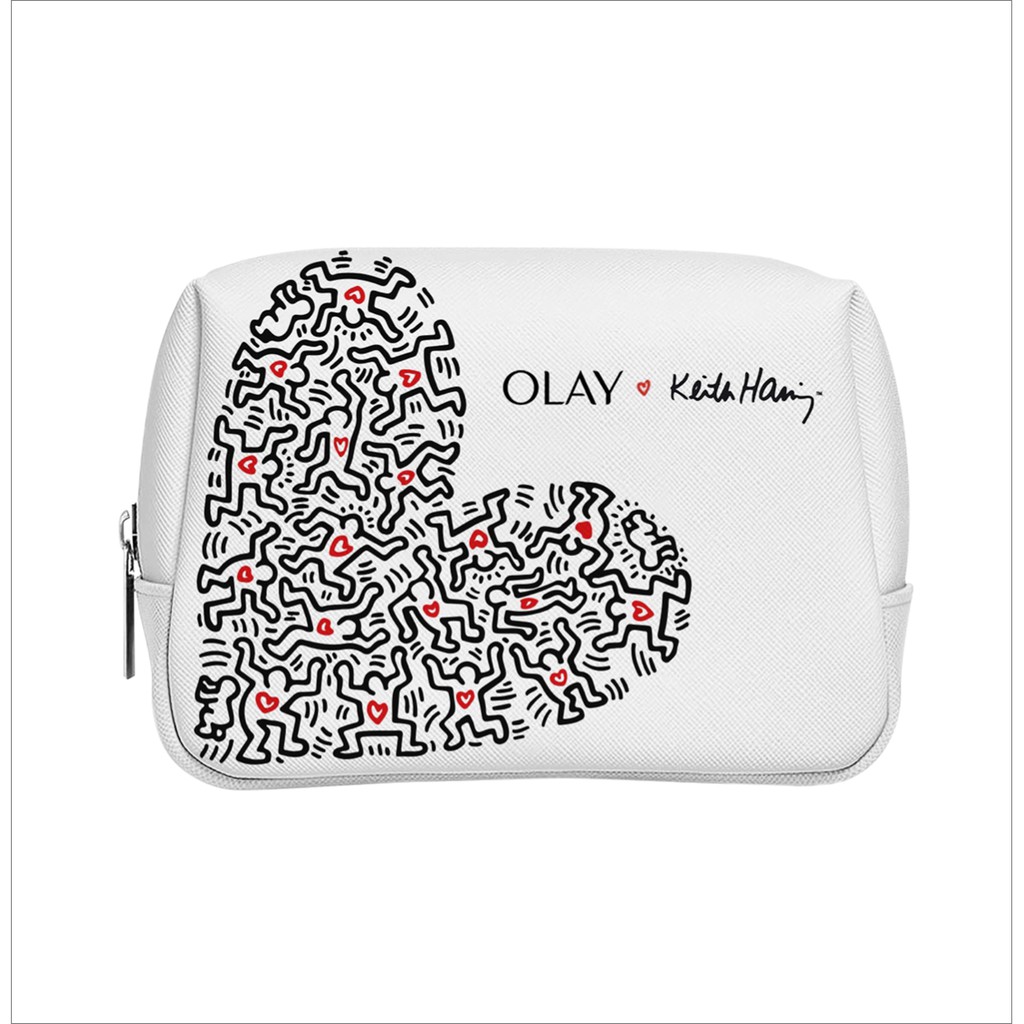[GIFT] Olay Keith Haring Pouch (White)