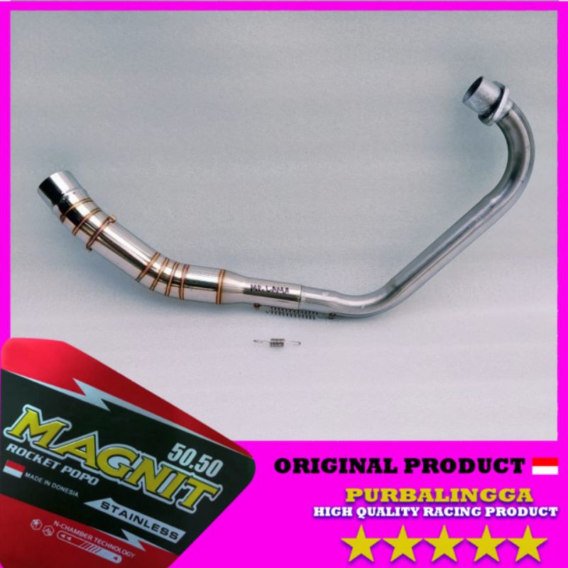 pipa leher knalpot Megapro primus full stainles megapro lama