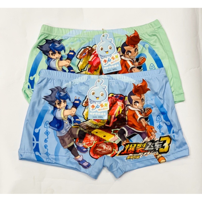 Celana Boxer Anak Laki-Laki Manxinbaobei Motif Kartun