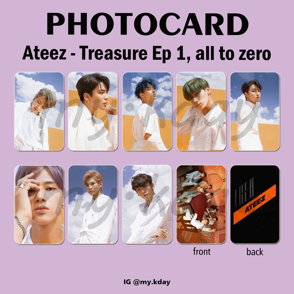 PC-0003, Unofficial Photocard Ateez Treasure Ep 1, All to Zero 2 sisi