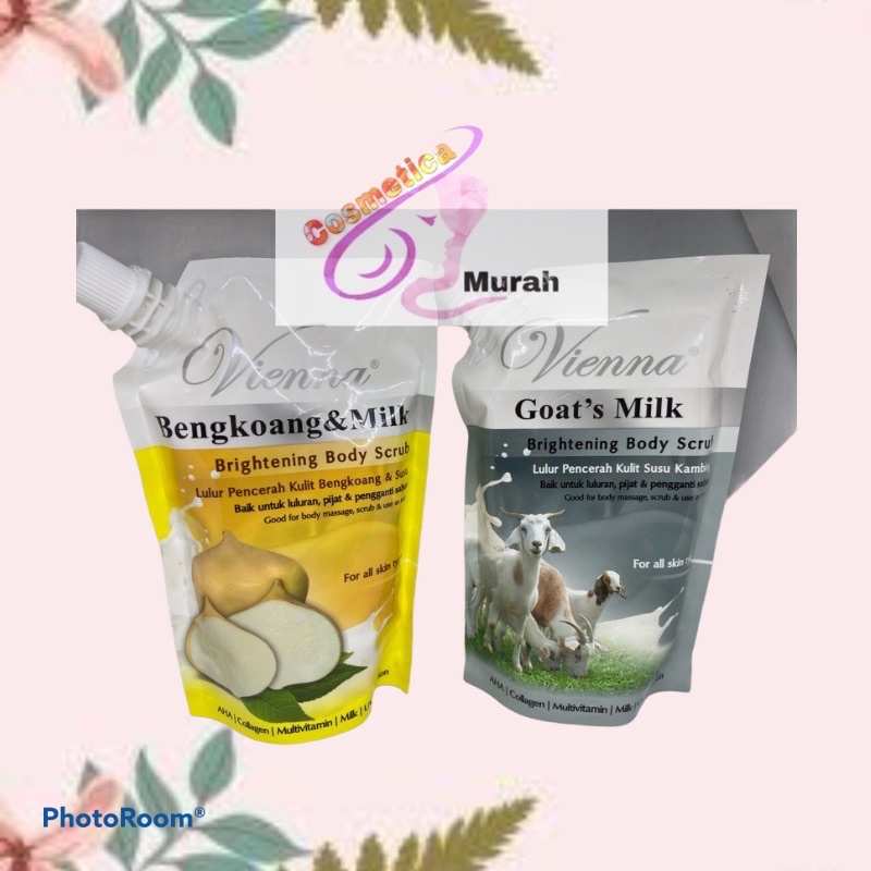 [ 250 gr ] vienna body scrub kemasan pounch / lulur vienna kemasan pounch