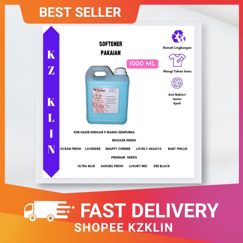 kzklin softener / softener laundry / wangi tahan lama