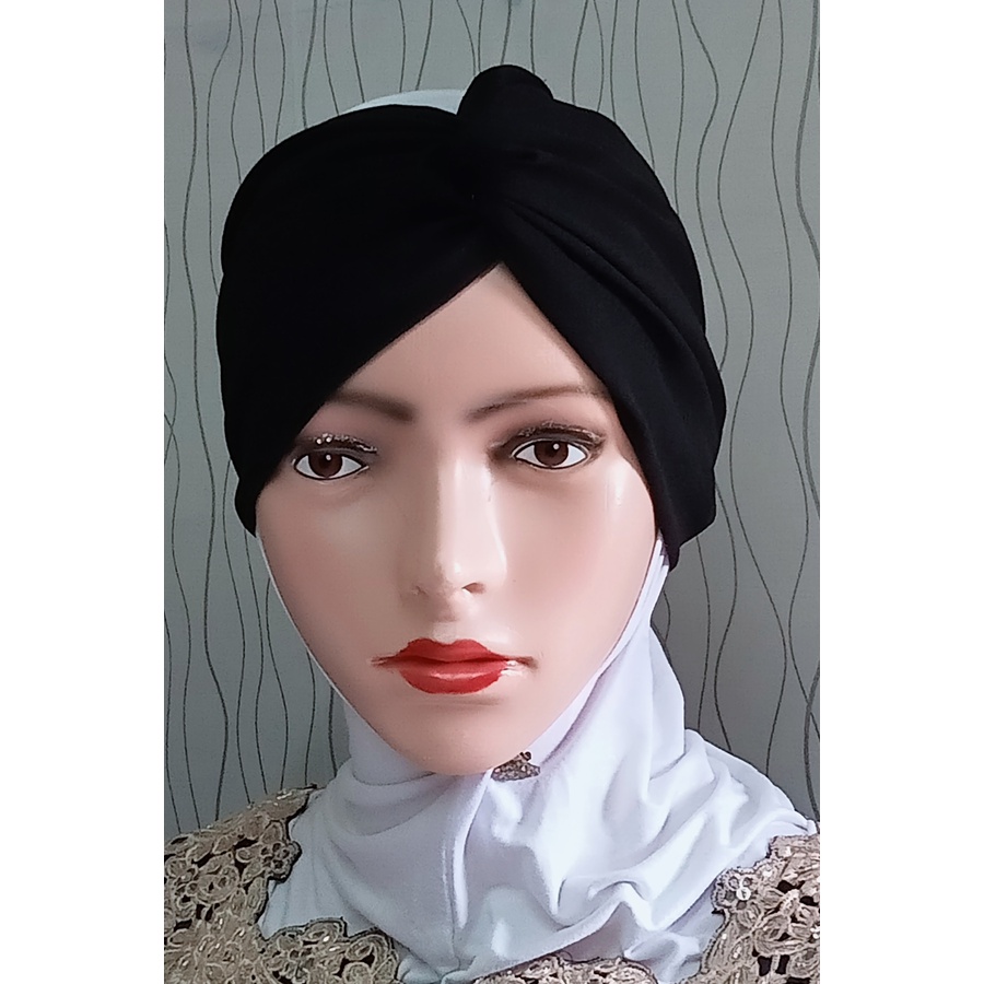TURBAN SIMPUL CERUTY TURBAN HIJAB  TURBAN WANITA DEWASA TURBAN HIJAB INSTAN