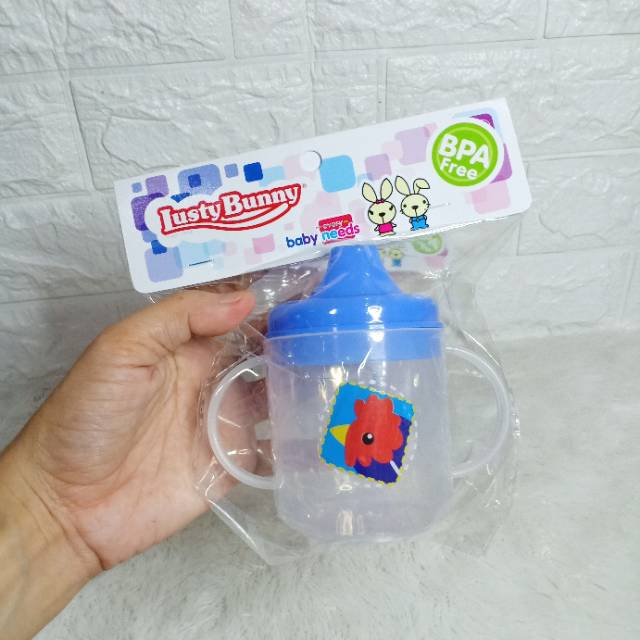 Lusty Bunny Training Cup double Handle Spout gelas botol minum Bayi spout magmag