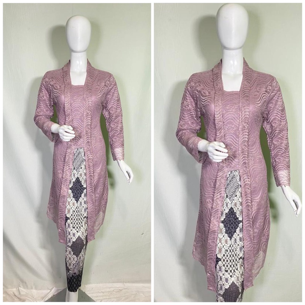 PROMO SET KEBAYA KUTUBARU TUNIK / KEBAYA KUTUBARU TUNIK BROKAT / SET KUTUBARU