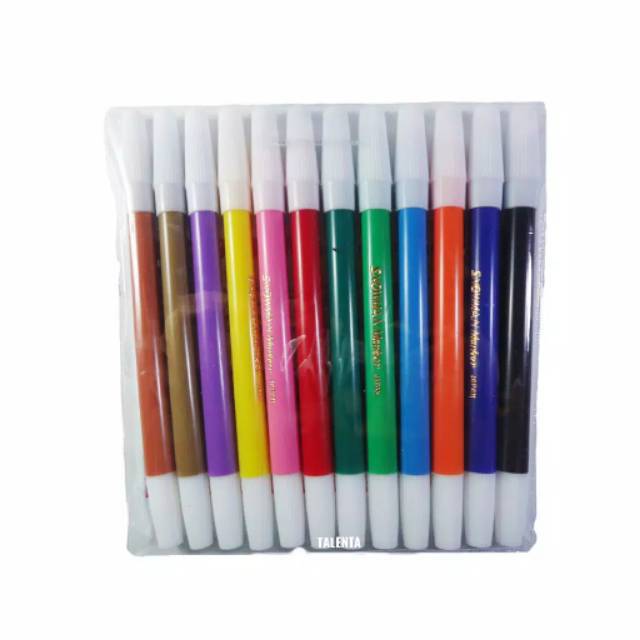 Spidol Snowman 12 Warna Coloring Markers