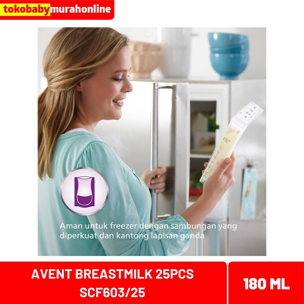 AVENT BREASTMILK 180ML 25PCS SCF-603/25 / KANTONG ASI