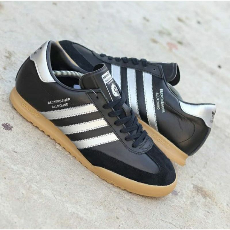 Sepatu Adidas Beckenbauer Hitam Silver-Sepatu Sekolah Hitam