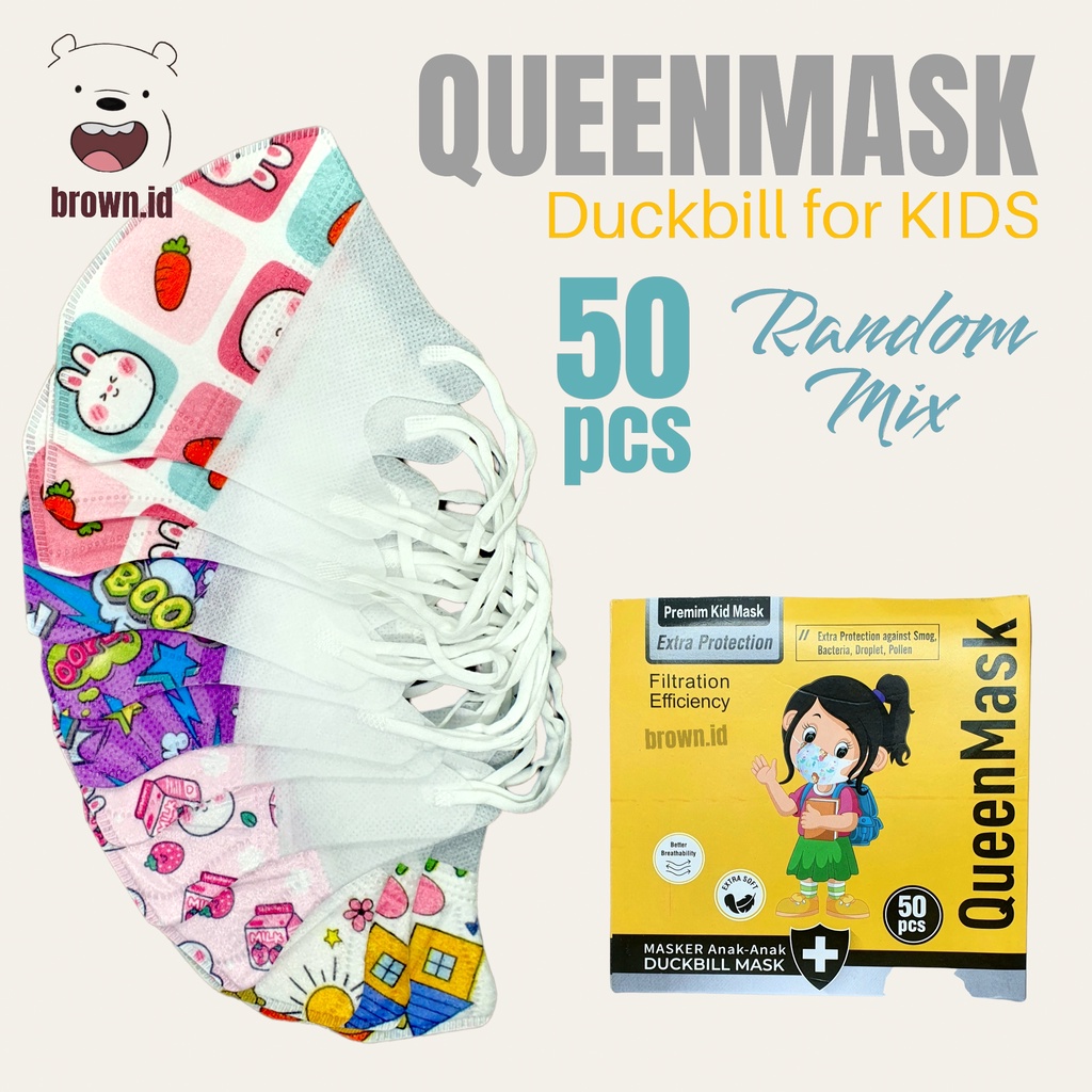 Masker Anak KN95, Duckbill isi 50pcs Box