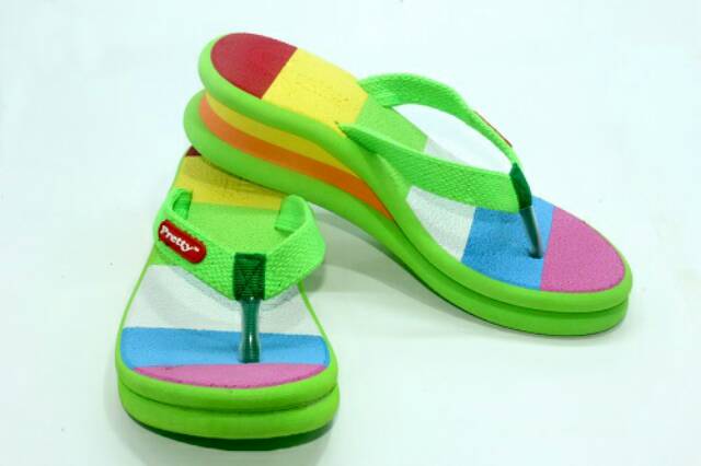 SANDAL WEGDES PRETTY RAINBOW / SANDAL WANITA PRETTY RAINBOW SANCU-6