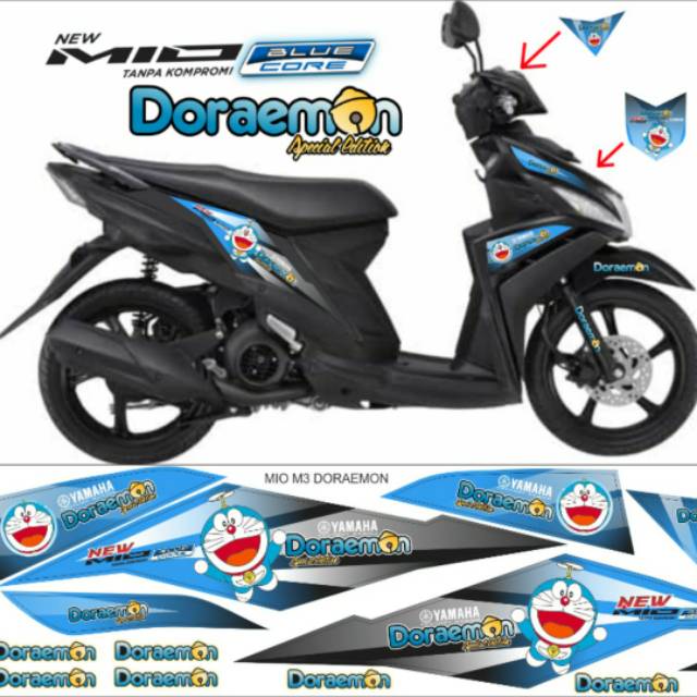 20 Trend Terbaru Stiker  Motor  Mio  M3  125 Doraemon  