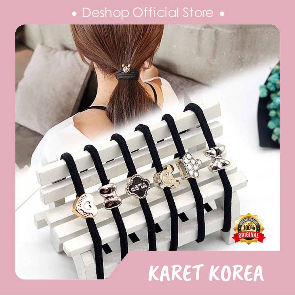 Ikat Rambut Korea / Ikat Rambut / Karet Rambut / Hitam