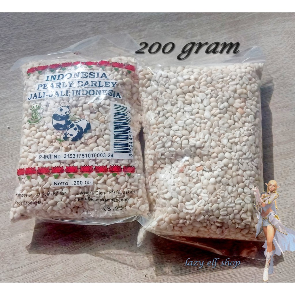 jali jali lokal 200gr organik aceh natural pearl barley biji jalijali indonesia